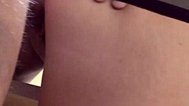 Y solves her debt with tight teen pussy. Cute brunette bangs for cash in hot sex deal.