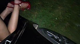 Watch My Wife Bent Over Taking Cum From Strangers In Public Dogging?