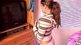 gorgeous petite teen topanga teasing and masturbating 😍