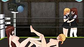 princess of the ring battle, nina vs karin in wild anime catfight. who dominates tonight?