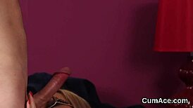 foxy looker swallows cum in pov blowbang with handjob and facial... 😏💦