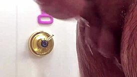 Yo dude, jacking off in the shower feels so good!