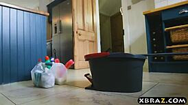 Young guy fucks his girlfriends blonde milf stepmom