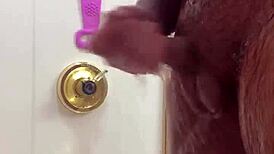 Yo dude, jacking off in the shower feels so good!