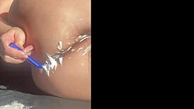 Wet Shaved Pussy Squirts Orgasm Close-Up!