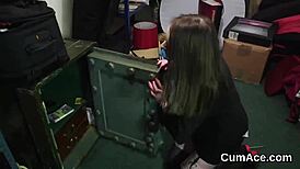 nasty centerfold takes a massive jizz load right on her face