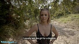 Damn! Public Agent Bangs Cute Spanish Blonde Lya Missy Outdoors!