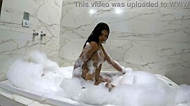 Wow, I'm in That Sensual Foam Bath in the Tub!