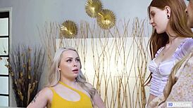 sexy college nannies licking wet pussies in lesbian group threesome