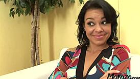 Is the black-haired slut getting her face fucked?