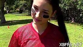 Bff babes get impaled on jock in hardcore group sex