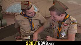 Huge cock slams two twink boys raw in wild back-to-back action!