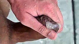 Young Amateur Cums Deliciously In Shower