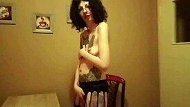 Horny secretary gets fucked after dildo play and facial cum on glasses