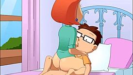 Steve bangs Meg and Lois in hot cartoon action
