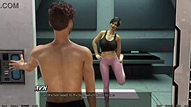 stranded in space 91, stretchin out with big boobs milf