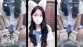 asian student says, bend me over for doggystyle blowjob and foot play