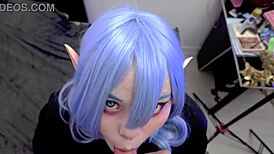 Blowjob from Goth Elf Furiyssh Hints at Wild Cum Play
