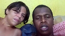 Naughty Gay Guy Takes Big Black Cock in Bedroom