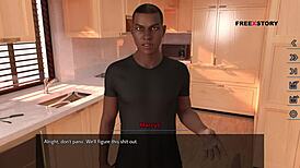 Alex shakes hard dick watching landlady's nude yoga