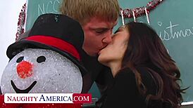 kaiya lynn gets her christmas bonus in her wet pussy