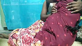Young Indian village girl in nightie gets some action