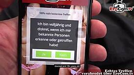 Slim milf with hairy pussy and freckles visits German user for tight POV action.