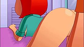 Steve bangs Meg and Lois in hot cartoon action