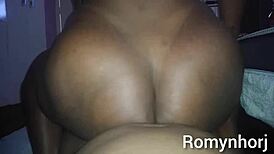 gordinha gostosa sits firmly on the big black cock bareback, getting her shaved pussy licked and ass fucked