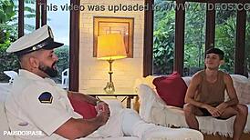 capitao pounding the twink's ass with monster cock interracial blowjob 😏