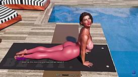 Half-naked stepmom, did you catch me peeping in her bedroom with 3D hentai?