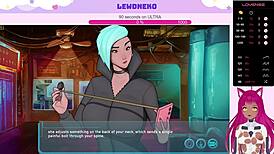 vtuber lewdneko gets wild with sleeve shock in solo hentai play. just listen to those moans!