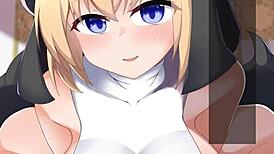 Sister eliza performs sexual duties with big tits