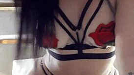 This Latina's big ass in thong on webcam