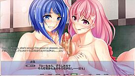 Akumeru Family Harem Route Part 2: Dual Step-Sister Titfuck with Big Tits.