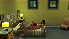 Aunt and nephew indulge in wild anime tit play