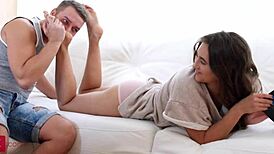 Slim Mary Fox Rides Hard in Standing Sex Action