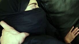 Shy hijab babe cheats on husband with big ass