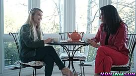 Stepsons Max and Apollo bond with horny stepmoms Laura Bentley and Shay Sights over wild bed action