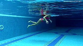 tiffany tatum flaunts her hot hungarian ass while showering by the pool