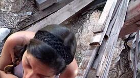 Charming old town explored by amateurs in outdoor mexican setting