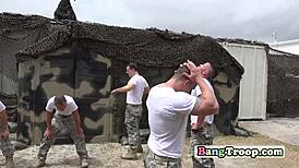 Gay jock blows and is pleased by his hunk friend