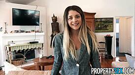 Hot Real Estate Agent Bangs Client in Missionary and Cowgirl