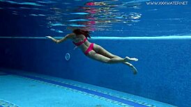 tiffany tatum flaunts her hot hungarian ass while showering by the pool