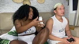 i made my naughty neighbor pay the bet with her pussy