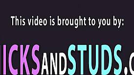 Pretty Brunette Gets Cumshot After Gay Blowjob!