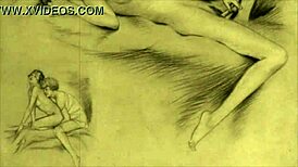 Beautiful Vintage Anime Cartoon Illustration