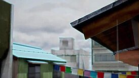 feline the blue moans with monster cock in hentai action