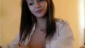 that beautiful camgirl is teasing with her big tits and ass on webcam