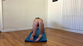 Young blondes and milfs in early morning yoga followed by hot sex scenes